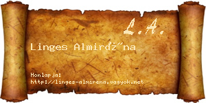 Linges Almiréna névjegykártya